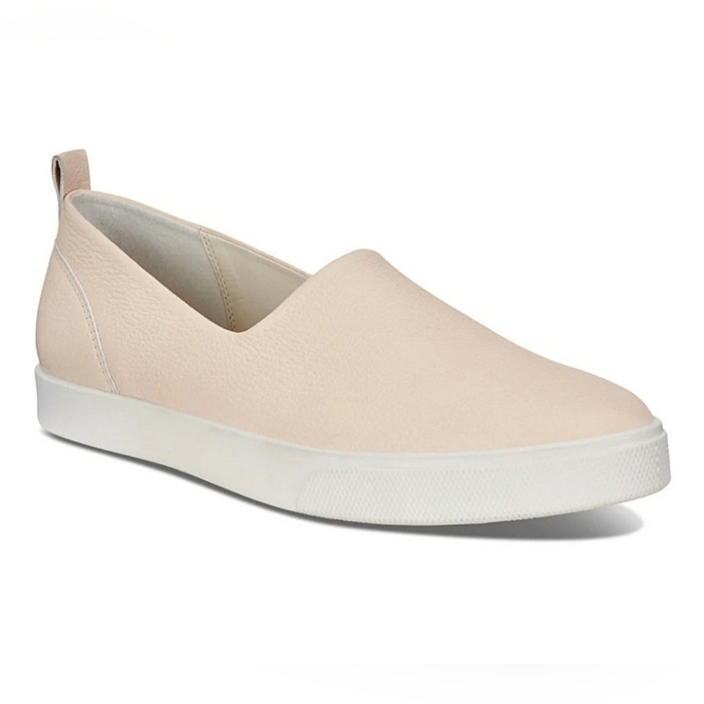 ECCO GILLIAN SLIP ON Leather Oxford Sneaker Shoe Rose Dust Size 42 ( 11-11.5)